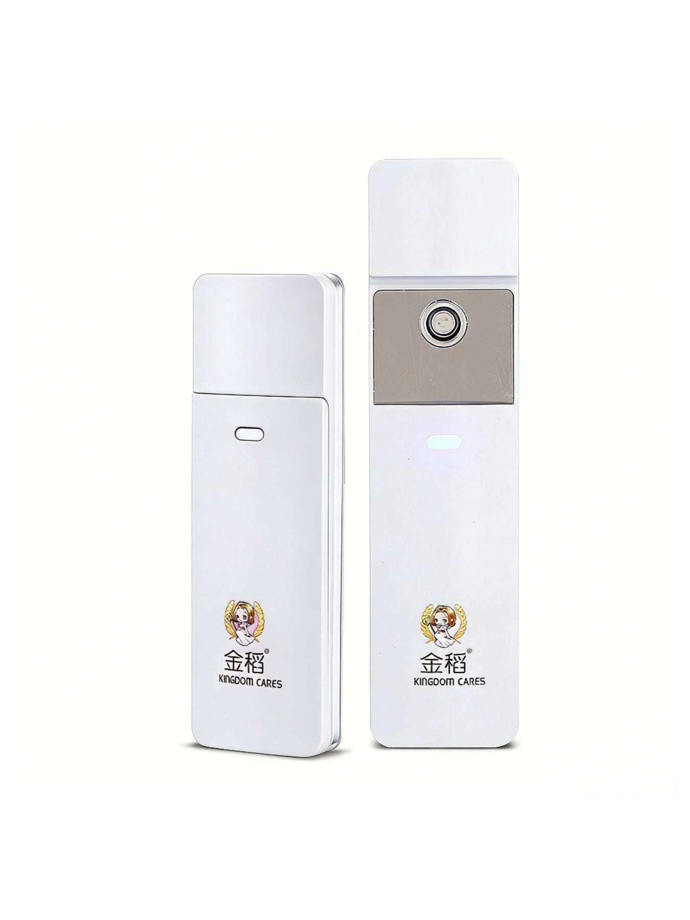 White portable facial mister beauty device by Trendsi, compact and handheld for skincare hydration.
