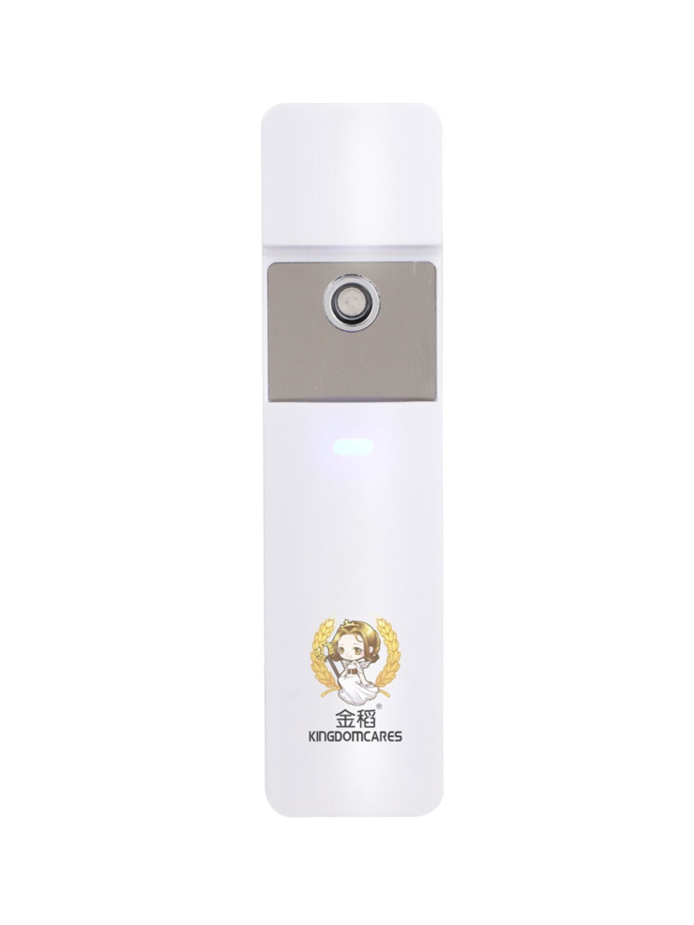 White portable facial mister beauty device by Trendsi, compact handheld spray for refreshing skin and hydration.