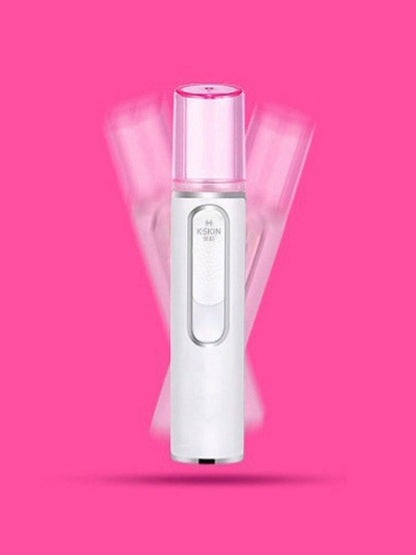 White portable facial mister nano sprayer by Trendsi, compact skincare device with fine mist spray for hydrating skin.