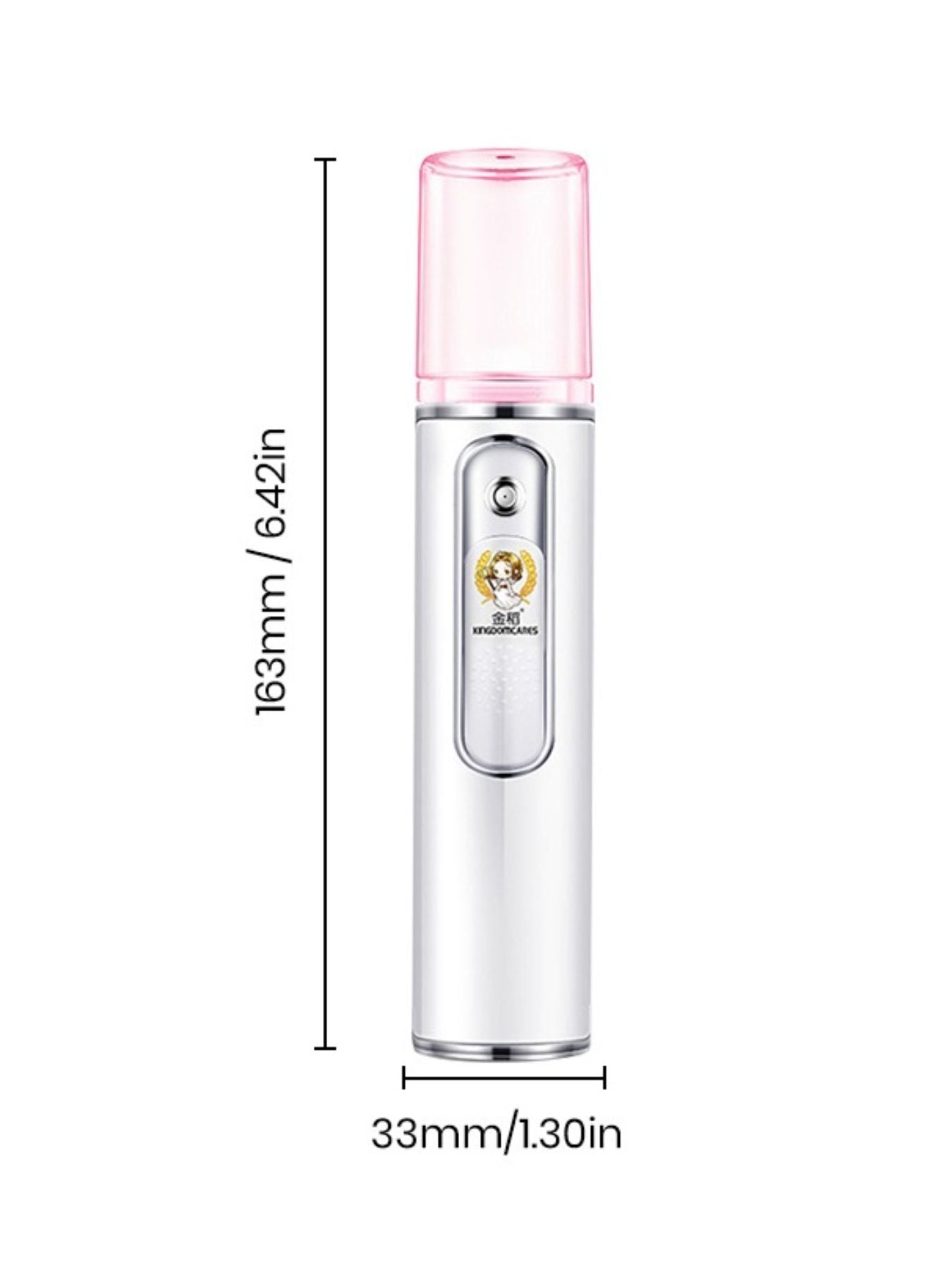White portable facial nano mist sprayer by Trendsi, compact skincare device for refreshing and hydrating skin on the go.