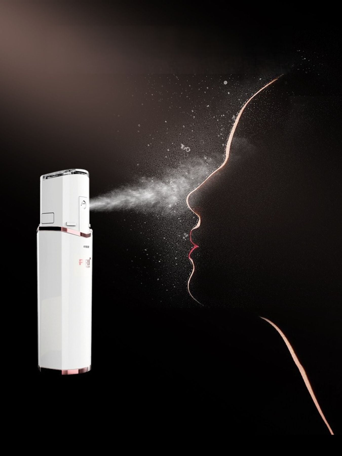 White portable facial steamer beauty device by Trendsi, compact and easy to use for skincare hydration and cleansing.