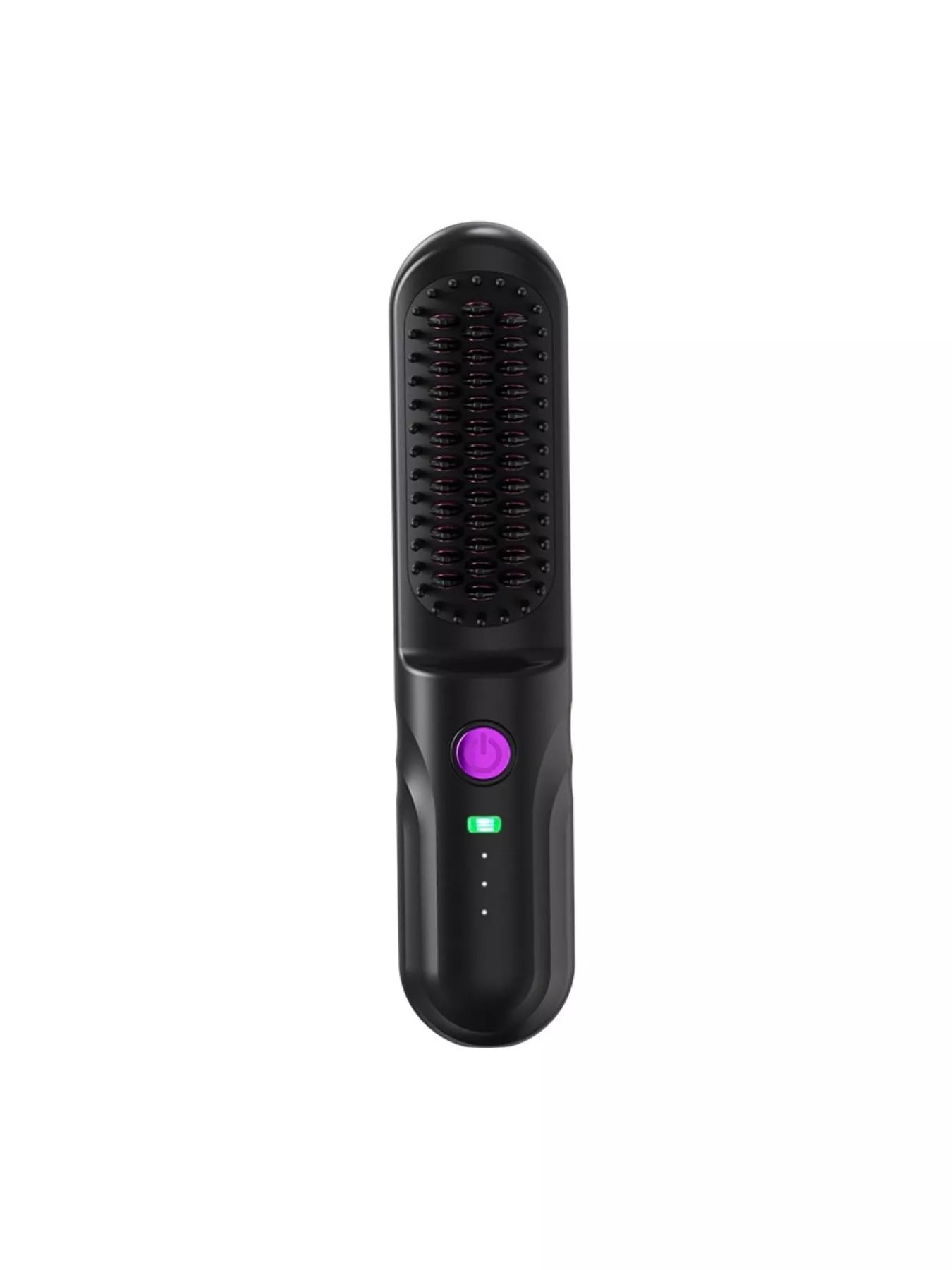 White portable heated straightening comb by Trendsi, compact design for easy hair styling and straightening on the go.