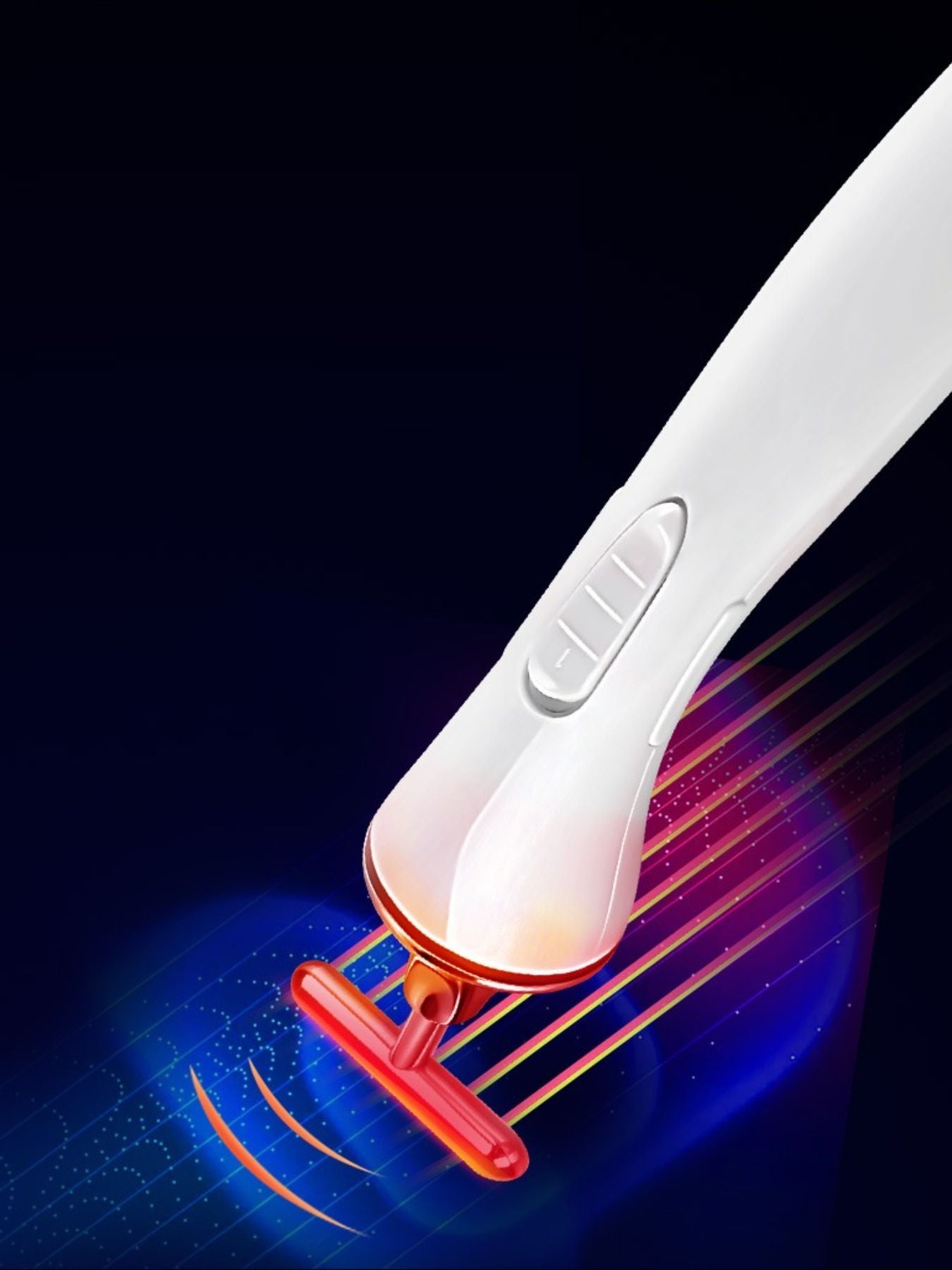 White T-shape microcurrent facial massager by Trendsi, a beauty device for skin lifting and toning.