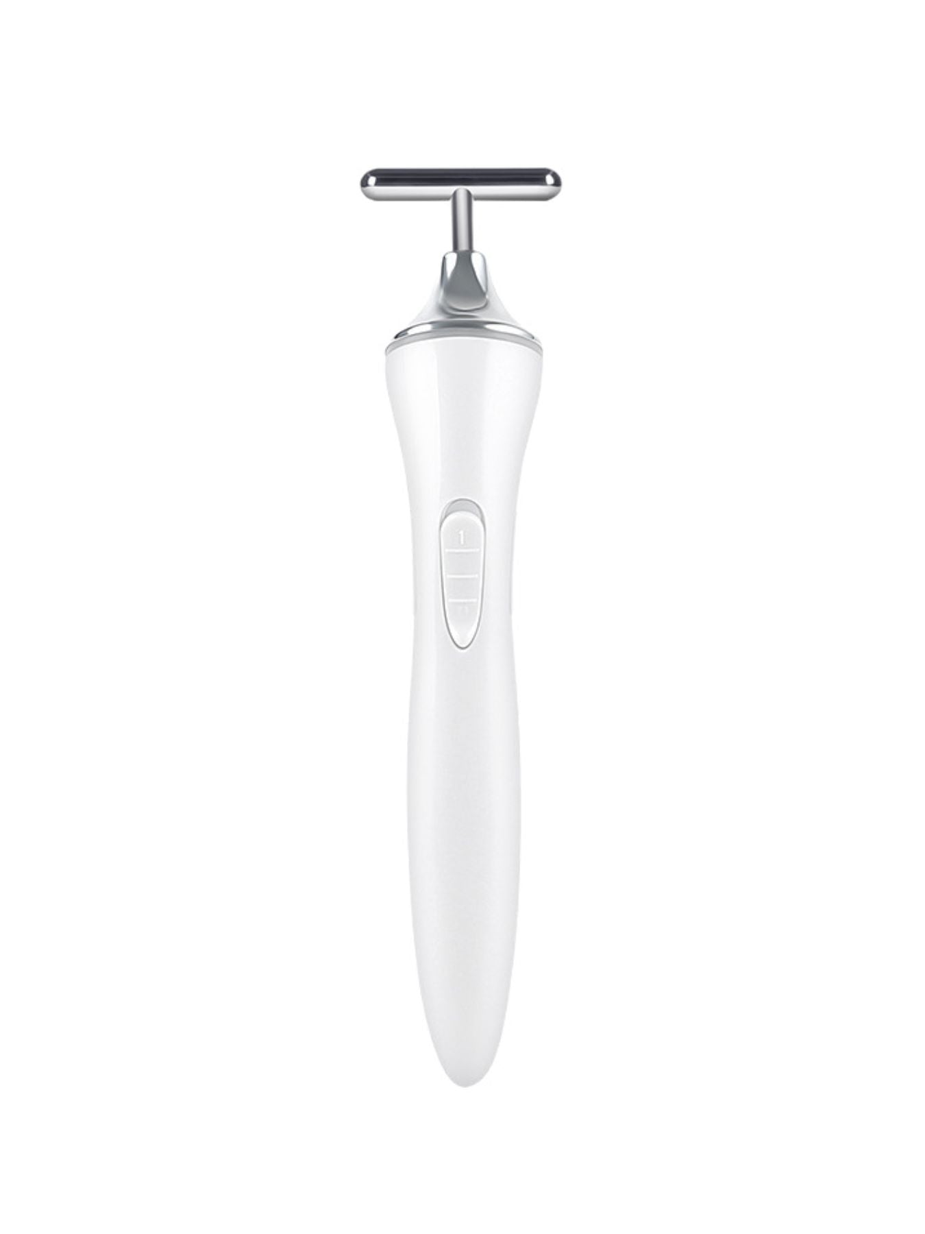 White T-shape microcurrent facial massager beauty device by Trendsi, designed for facial toning and skin rejuvenation.