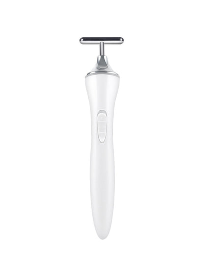 White T-shape microcurrent facial massager beauty device by Trendsi, designed for facial toning and skin rejuvenation.