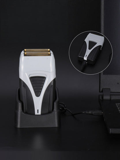 White waterproof foil shaver by Trendsi with a sleek design, suitable for dry or wet shaving.