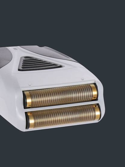 White waterproof foil shaver by Trendsi with a sleek design, ideal for wet and dry grooming.