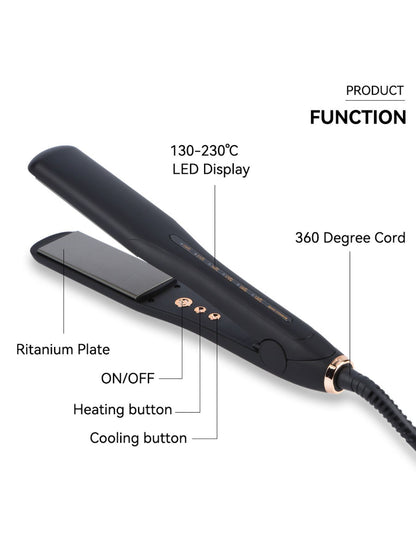 Adjustable temperature hair straightener by Trendsi with North American plug, featuring sleek design and ceramic plates for smooth styling.