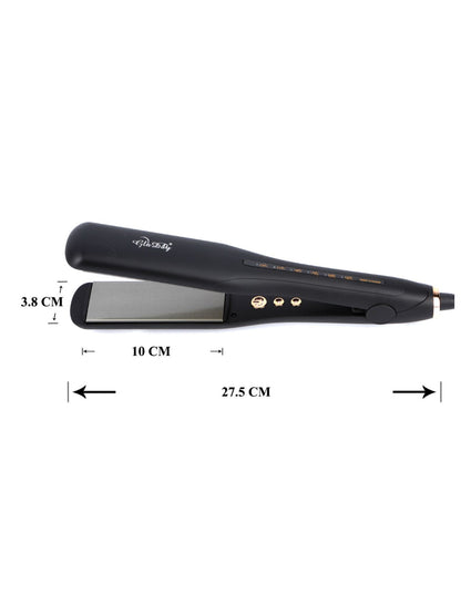 Trendsi adjustable temperature hair straightener with wide North American plug, featuring sleek design and ceramic plates for smooth styling.