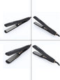 Adjustable temperature Trendsi hair straightener with wide North American plug and sleek black design for smooth styling.