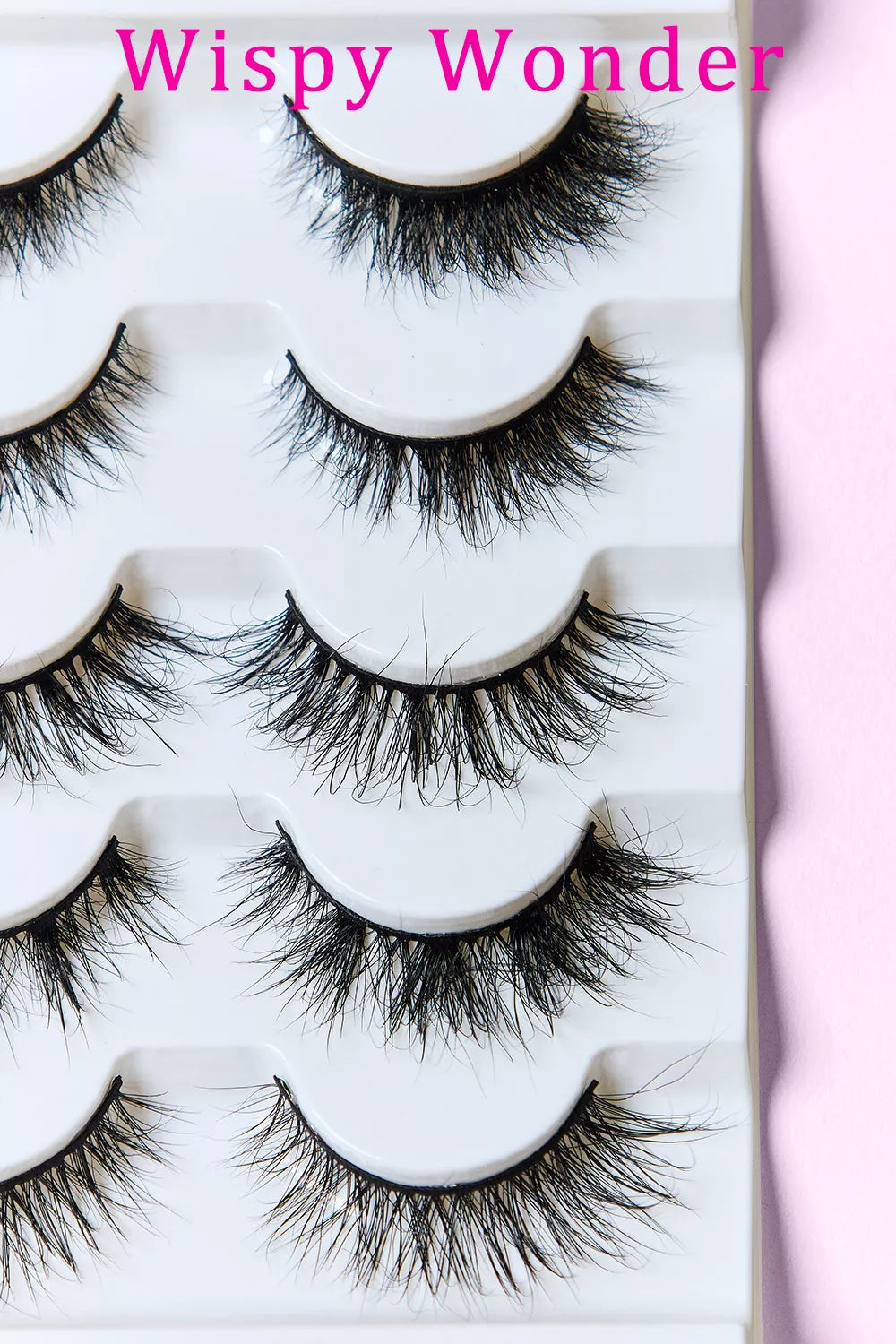 Trendsi SO PINK BEAUTY Mink Eyelashes Variety Pack with 5 pairs, wispy and natural-looking false eyelashes for a dramatic eye look.
