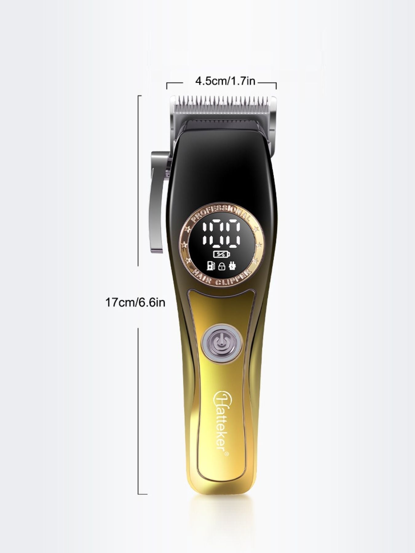 Yellow cordless hair clipper from Trendsi with a sleek design, perfect for easy at-home hair trimming.