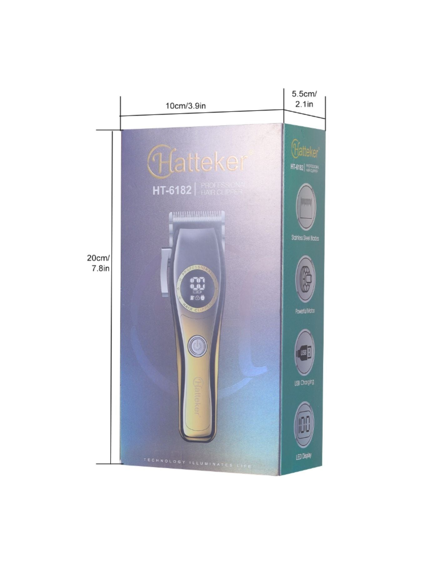 Yellow cordless hair clipper by Trendsi with a sleek design, ideal for easy, precise haircutting.
