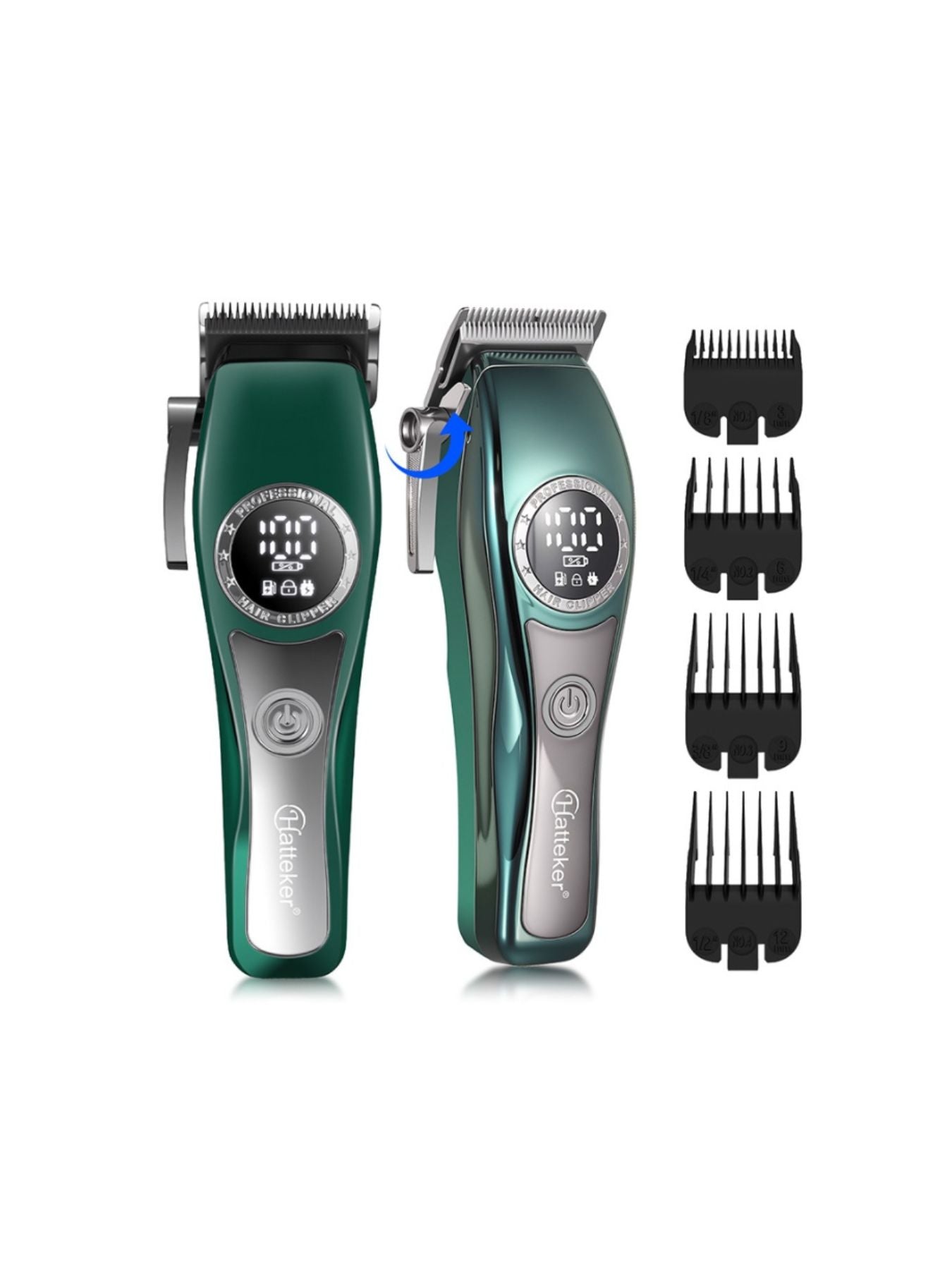 Yellow cordless hair clipper from Trendsi with a sleek design and adjustable blades for easy hair trimming.