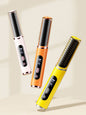 Yellow Trendsi fast heating hair straightening comb with ceramic plates and ergonomic handle, ready for styling.