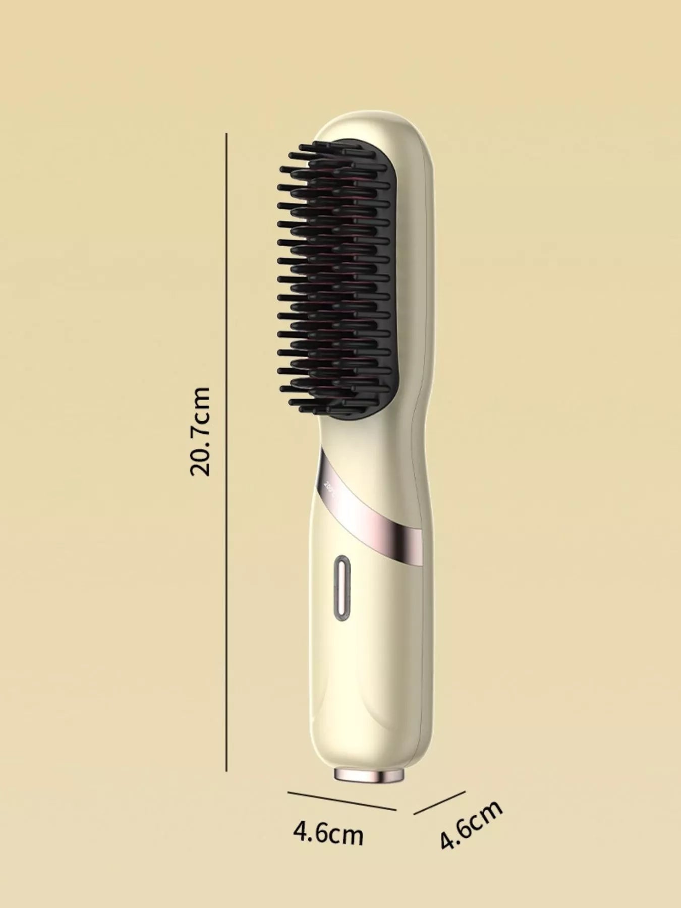 Yellow Trendsi heated hair straightening comb with adjustable temperature settings and ergonomic design for smooth, straight hair.