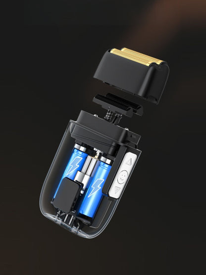 Yellow portable mini shaver with LED display from Trendsi, compact design ideal for travel grooming.