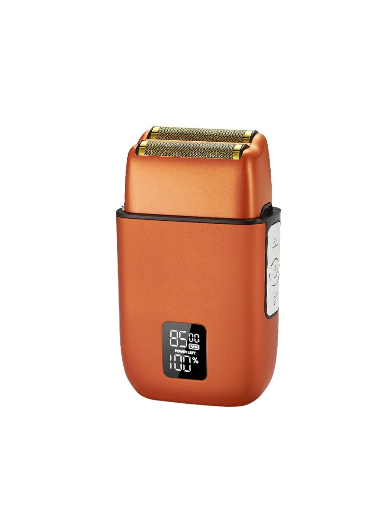 Yellow portable mini shaver with LED display from Trendsi, compact design ideal for on-the-go grooming.