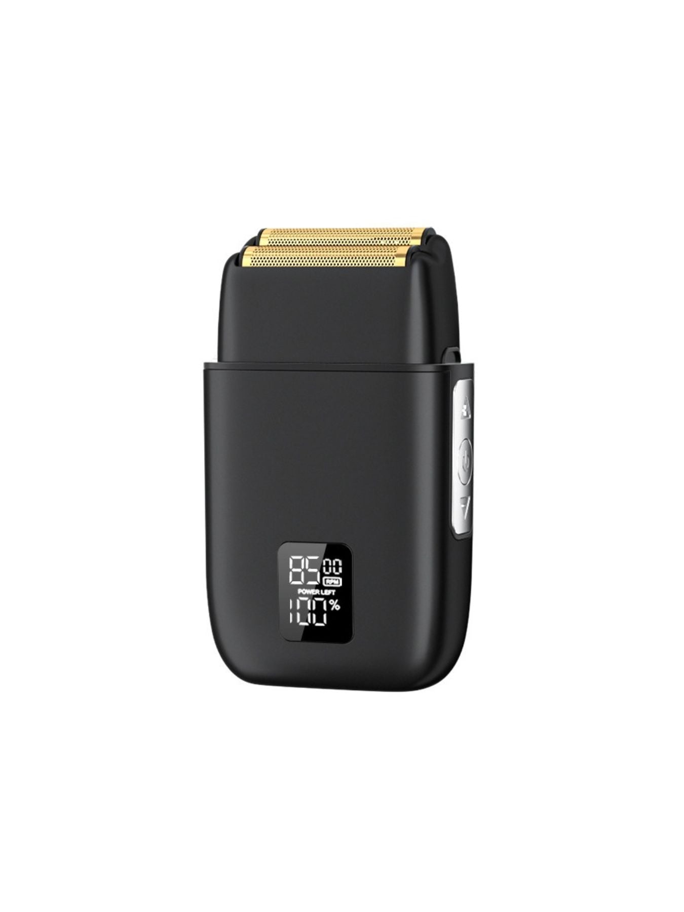 Yellow portable mini shaver with LED display from Trendsi, compact design for convenient personal grooming.