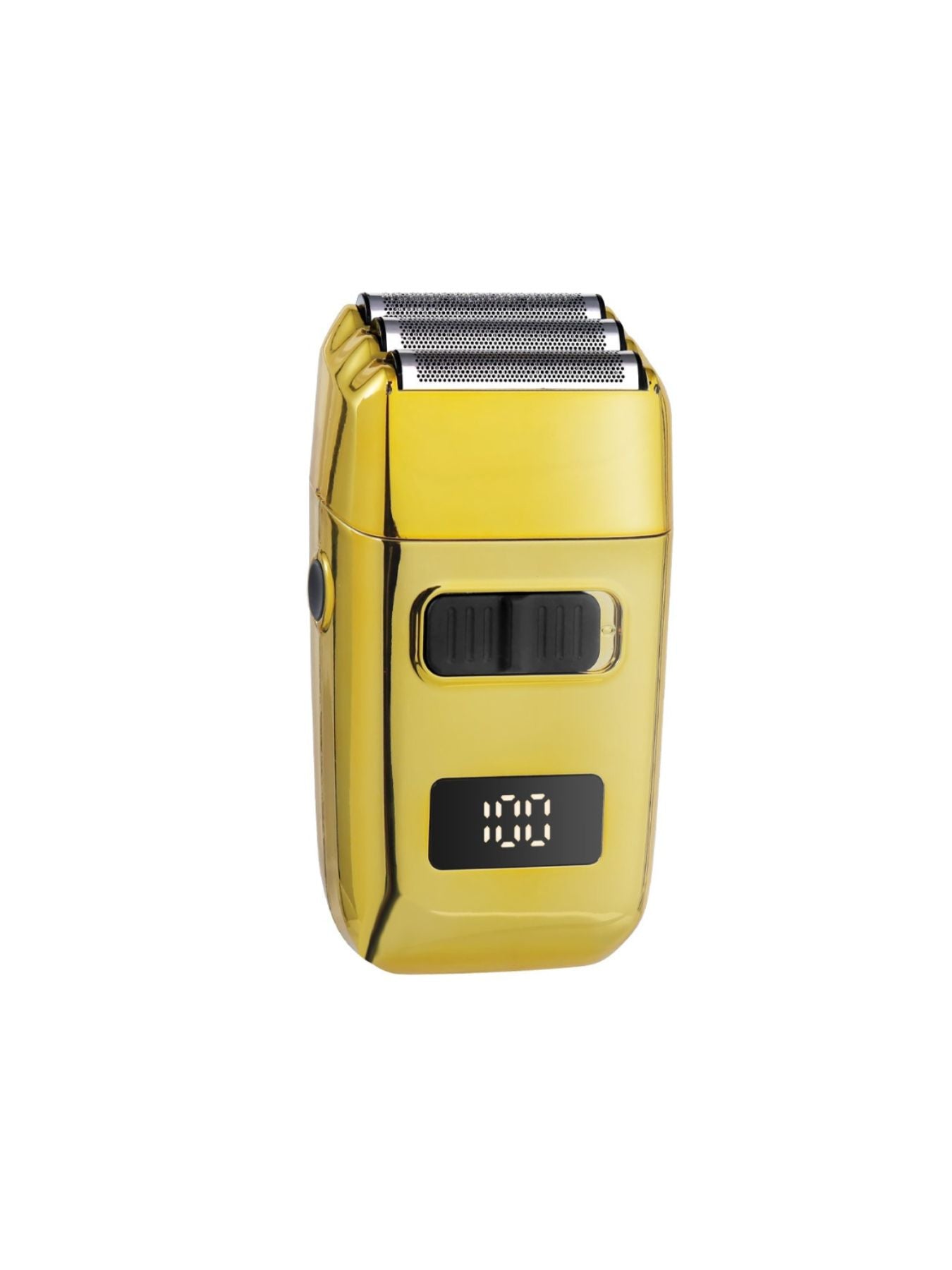 Yellow portable mini shaver with LED display, compact and easy to use, from Trendsi, ideal for quick grooming.