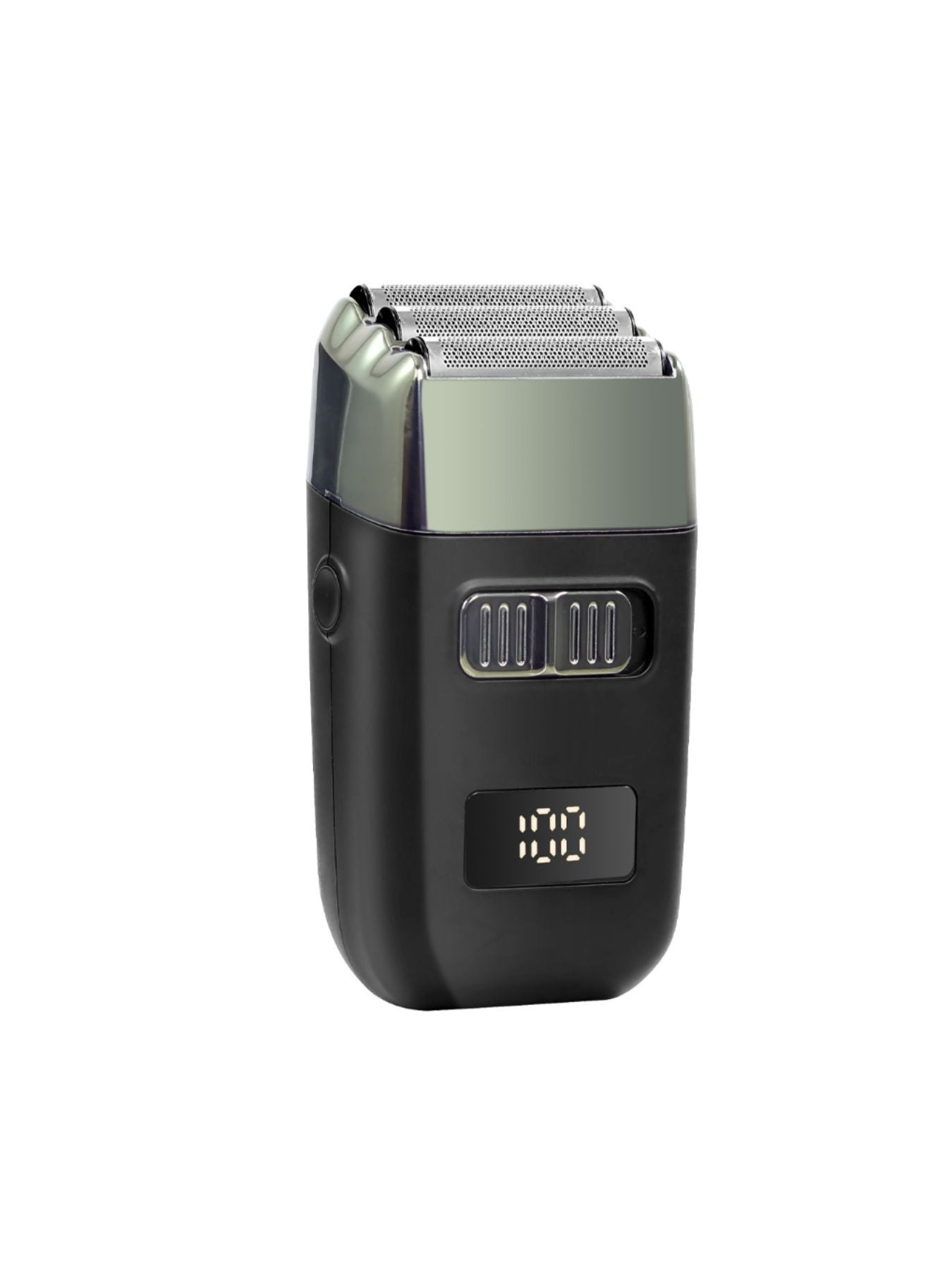 Yellow portable mini shaver with LED display from Trendsi, compact design for easy grooming and trimming.