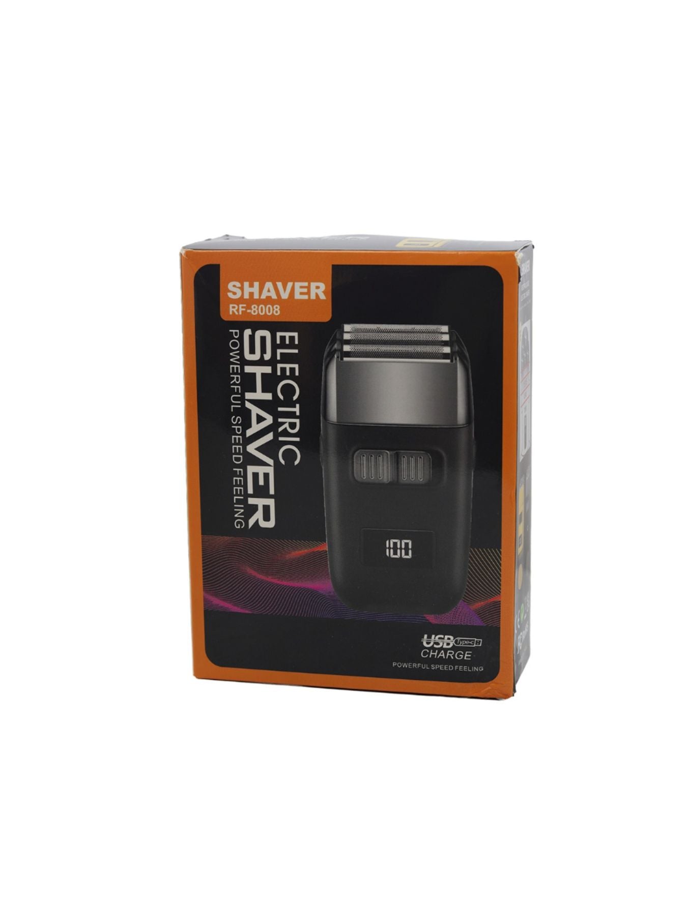 Yellow portable mini shaver with LED display, compact design, and ergonomic handle for easy grooming.