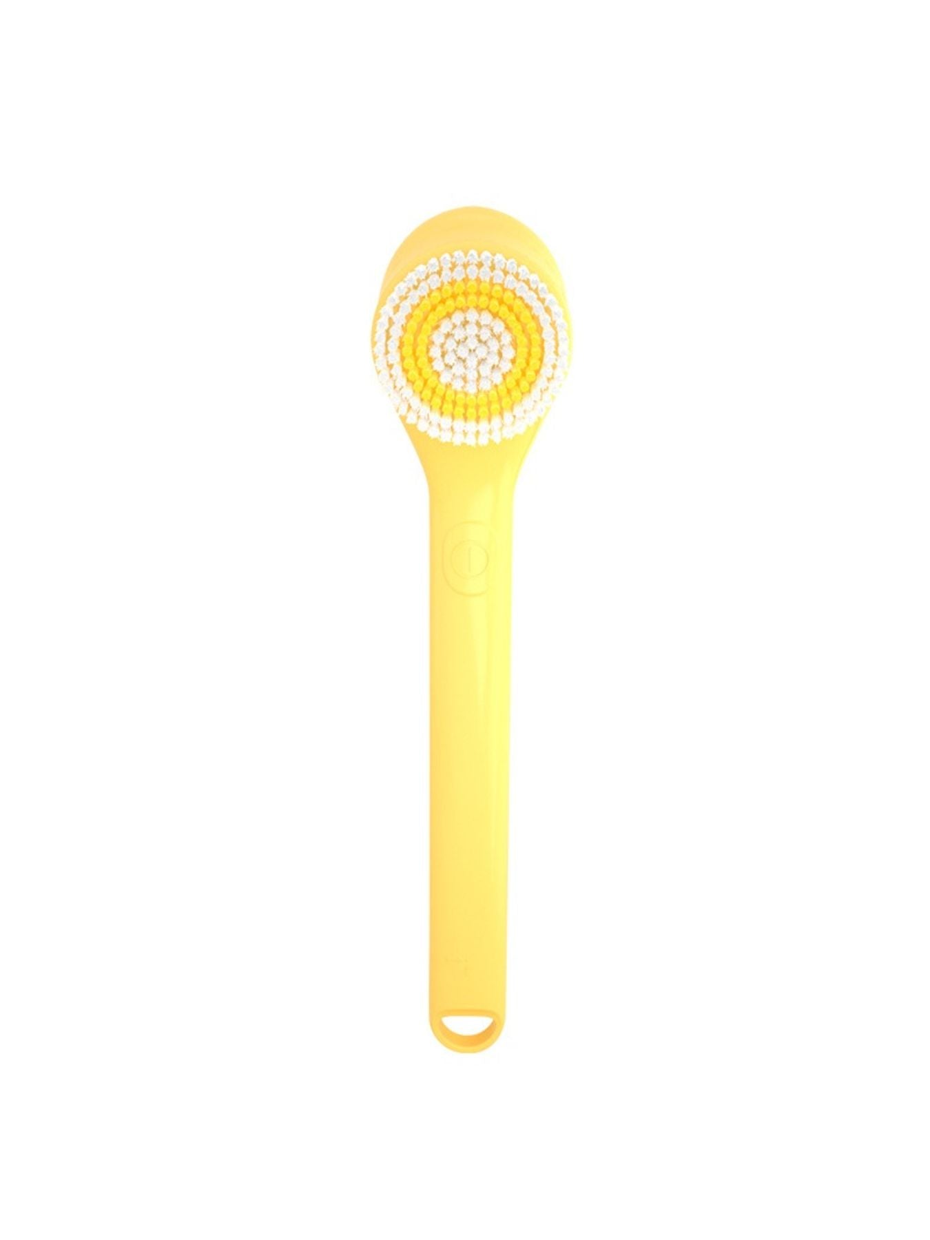 Yellow waterproof electric cleanser brush by Trendsi, with a compact design and rotating brush head for skincare.